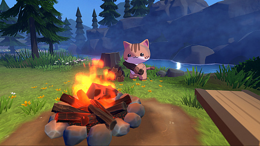 Cozy Campfire Club campfire scene