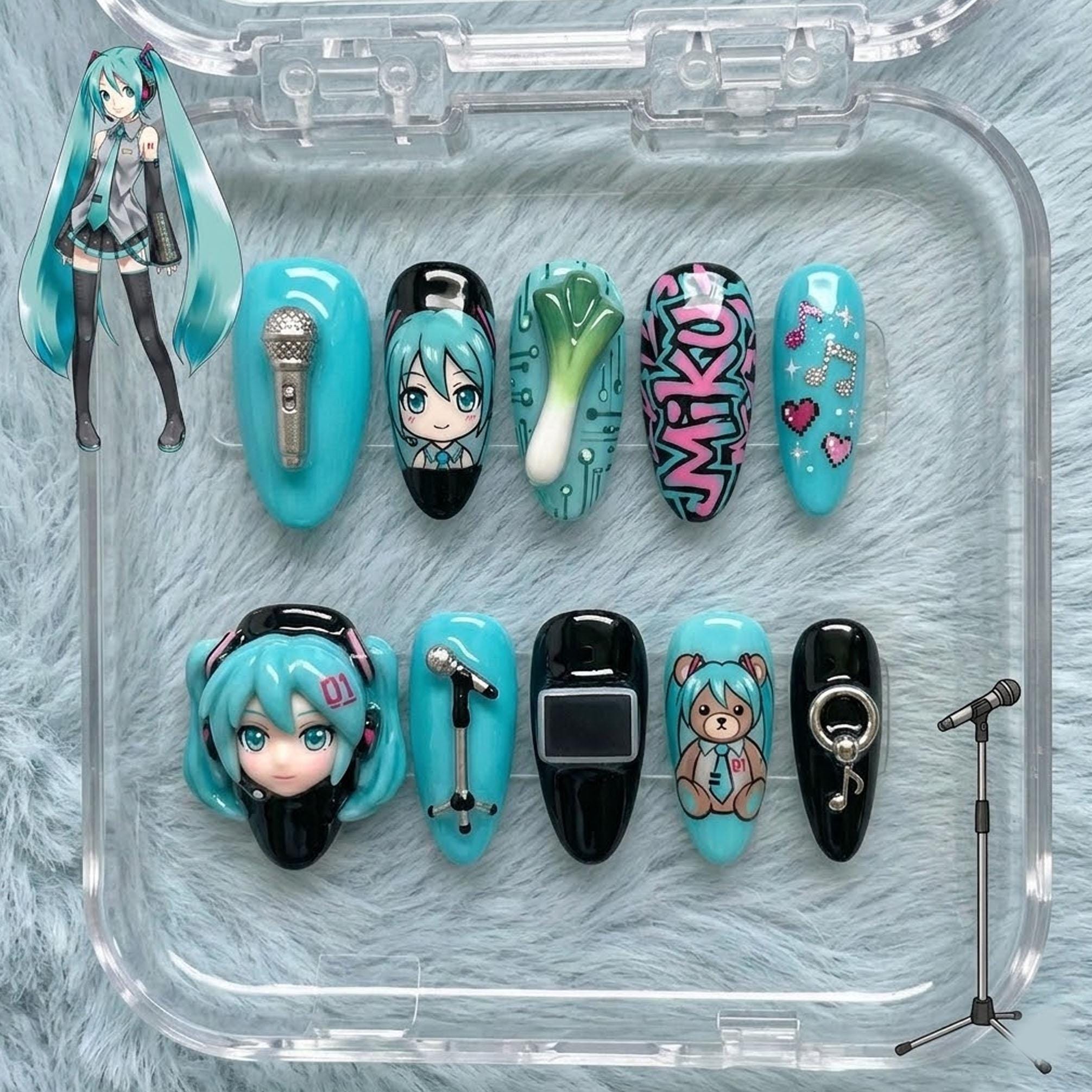 Hatsune Miku Nails