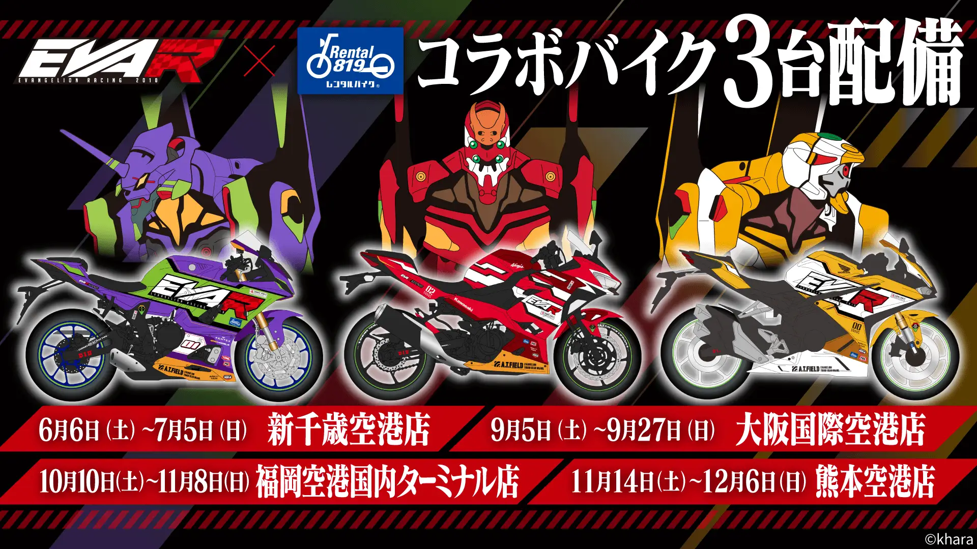 Japan's Official Evangelion Motorcycle Rental Service Expands to Target Tourists