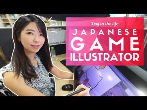 Day in the Life of a Japanese Game Illustrator - YouTube