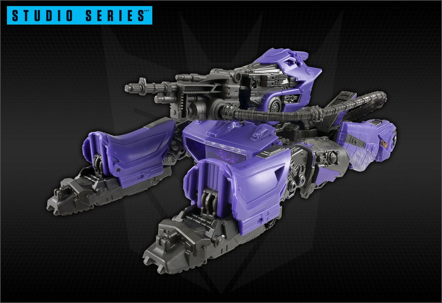 Tampilan samping Shockwave dalam mode robot