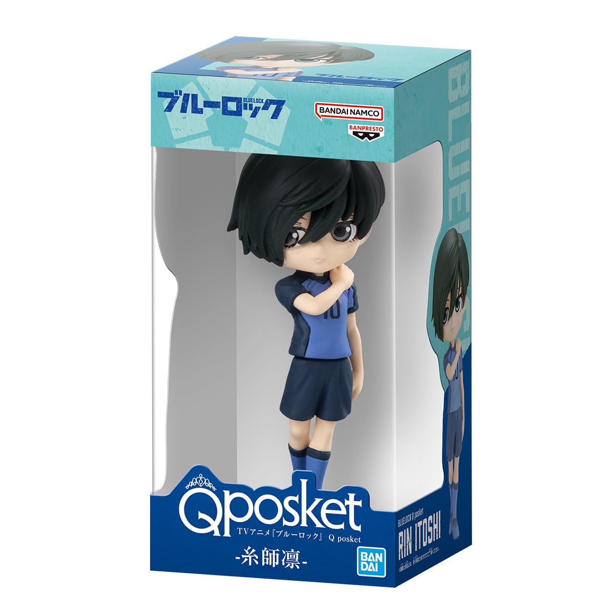 Q posket Miniatur Blue Lock close-up