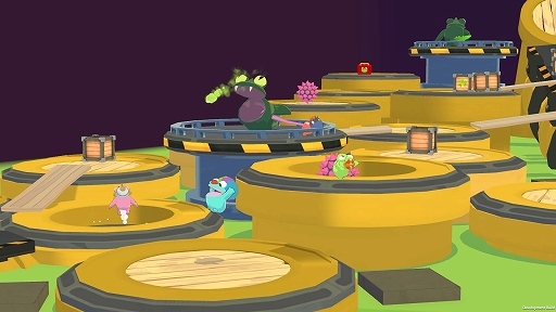 Gameplay snapshot showing tongue mechanics