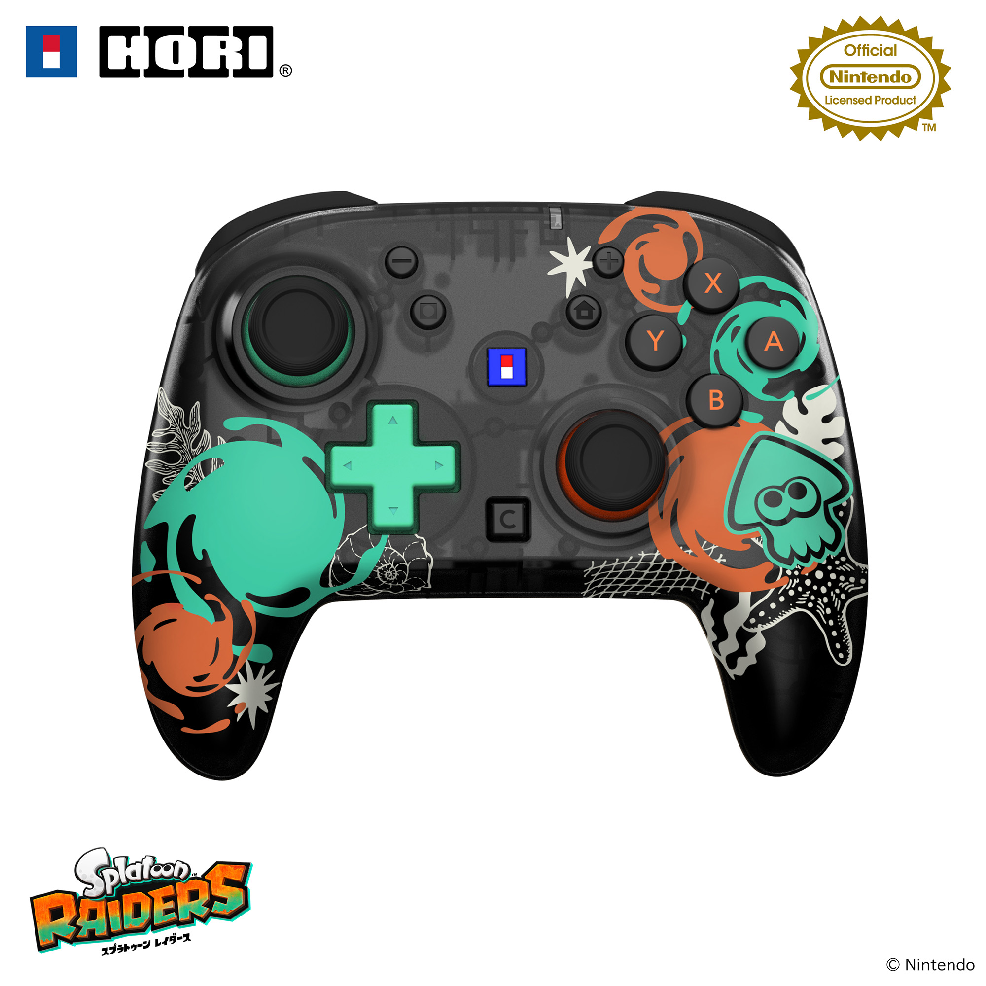 Close-up of HORI wireless controller for Switch 2
