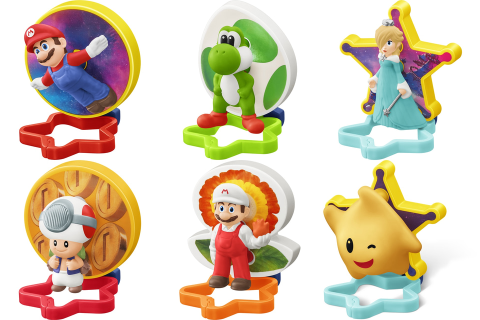 Figur dan buku Happy Set Mario Galaxy