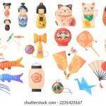 Japanese National Toys Fortune Toy Souvenirs Stock Vector (Royalty Free) 2231423167 | Shutterstock