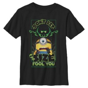 Boys Minions & Monsters Caution Content Creator T Shirt, Men's, Size: XS, Black