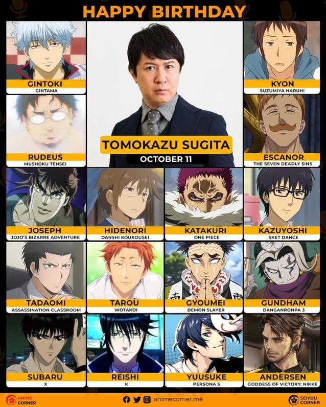 Happy 43rd Birthday to Tomokazu Sugita! (VA: Kensei) : r/bleach