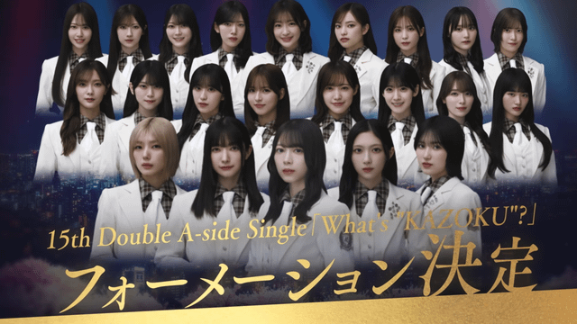 Formation of the first 15th Single A-side song 「What's “KAZOKU”?」 announced; Morita Hikaru confirmed as Center : r/Sakurazaka46