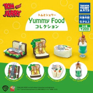 Tom & Jerry Capsule Toy Figure Set of 4 complete yummy food collection from JP