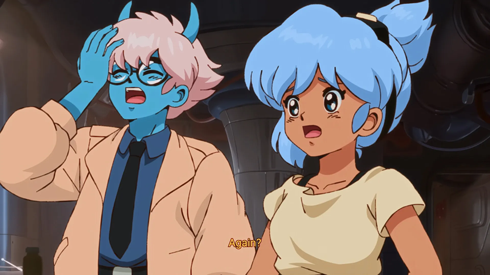 orbitals retro anime style