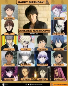 Happy 46th birthday the outstanding Daisuke Namikawa! : r/grandorder