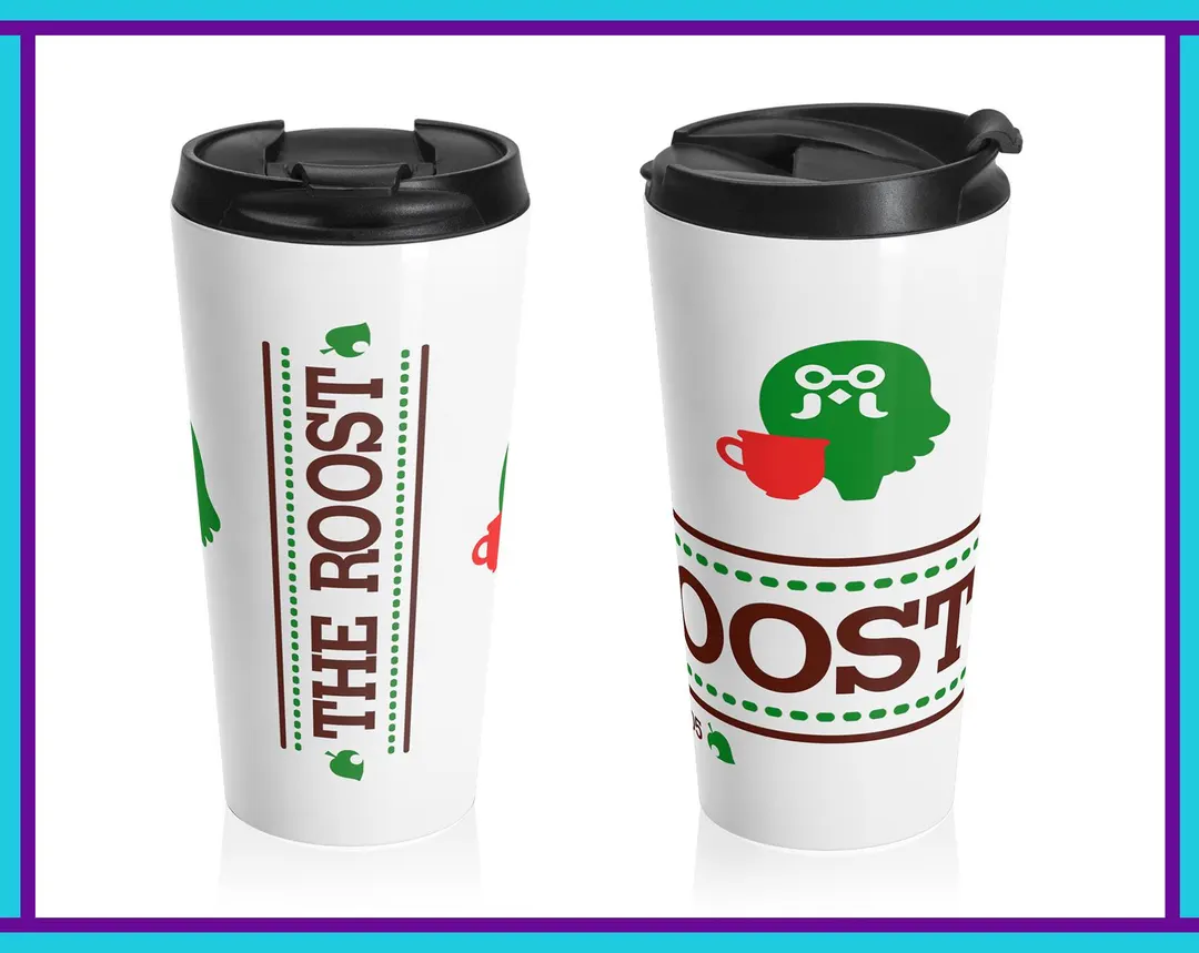 The Roost Café Travel Mug | 15oz | Animal Crossing Brewster Coffee Cup - Etsy