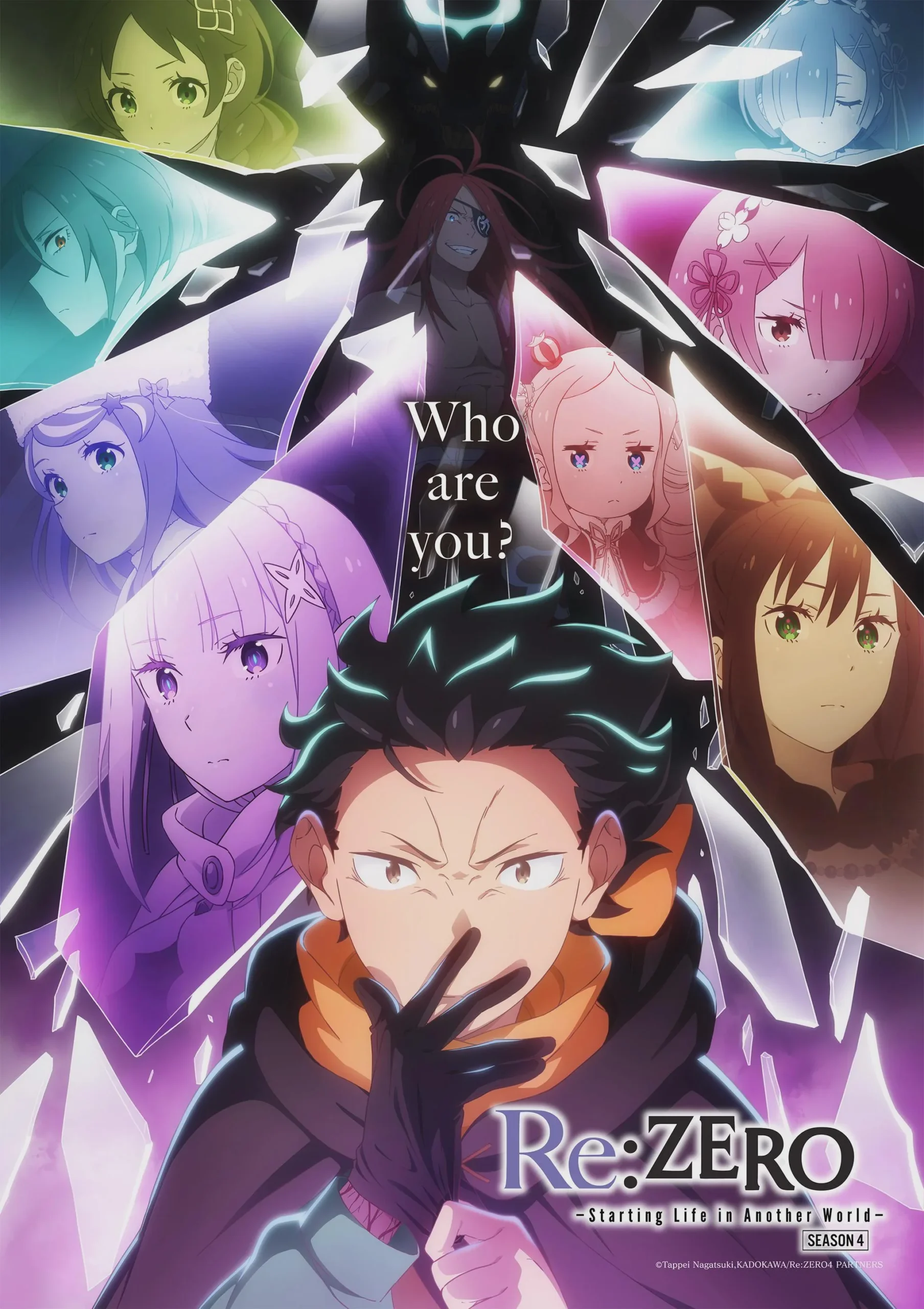 Re:ZERO" Season 4 - New Key Visual! Season 4 will consist of 19 episodes through 2 consecutive cours. It's divided into two story arcs: - The Loss Arc: 11 episodes, beginning April