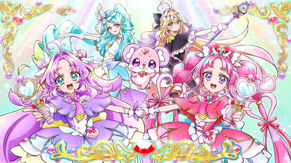 Meet Cure Answer (Anna Akechi), Cure Mystique (Mikuru Kobayashi), and Cure Arcana Shadow (Luluka Moria) after their transformation in Star Detective Precure! 🔍💗✨