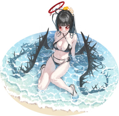 Tsurugi Swimsuit Blue Archive Anime Weatherproof Sticker 6" Car Decal | eBay