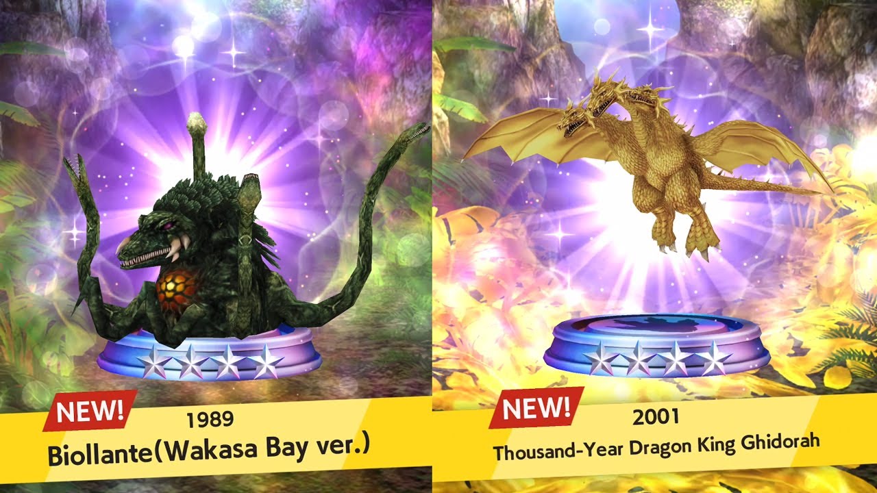 Biollante Wakasa Thousand year Dragon King Ghidorah 2001 Godzilla battle Line 千年竜王キングギドラ ビオランテ