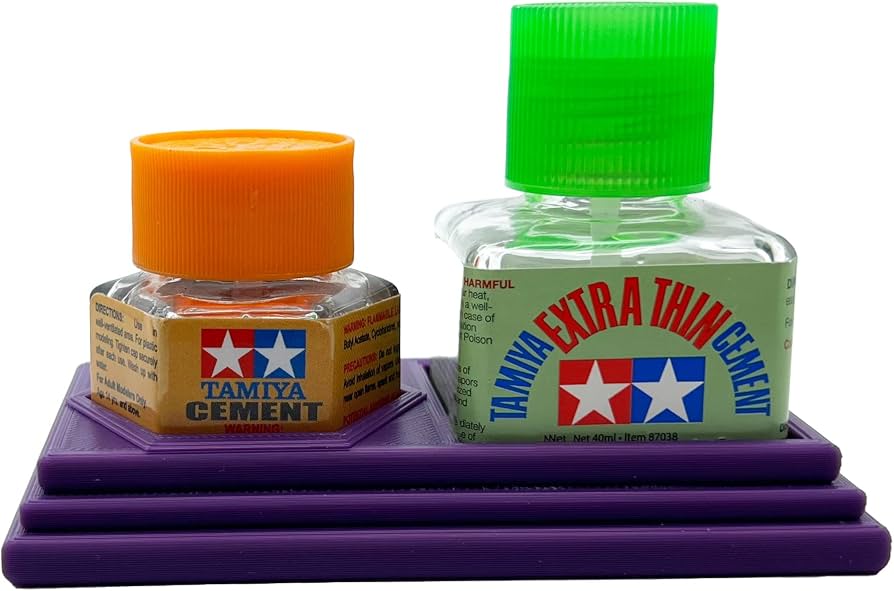Amazon.com: Jeff Did It! 20ml Hex & 40ml Square Bottle Glue Cement Holder Holds 1 Hex Bottle and 1 40ml Square Bottle Compatible with Tamiya Cement 40ml Square Bottles 87038 & 20ml