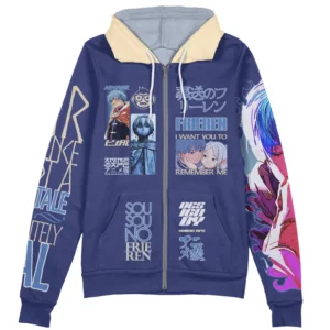 Himmel Frieren Beyond Journey's End Streetwear Zip Hoodie Jacket | Anime Ape