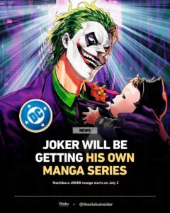 DC's most iconic villain is coming to manga. Machibura JOKER, meaning "Joker Walking Around Town," has been announced for Kodansha's Morning magazine, with serialization beginning on July 2, 2026. The manga is