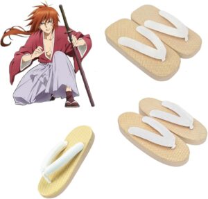Amazon.co.jp: [VANTAL] Rurouni Kenshin Cosplay Shoes - Meiji Kenshin Romantic Tan- Himura Kenshin CGcosplay Geta Shooting Costume Cosplay School Festival Stage Performance Culture Festival Manyu Exhibition : Hobbies