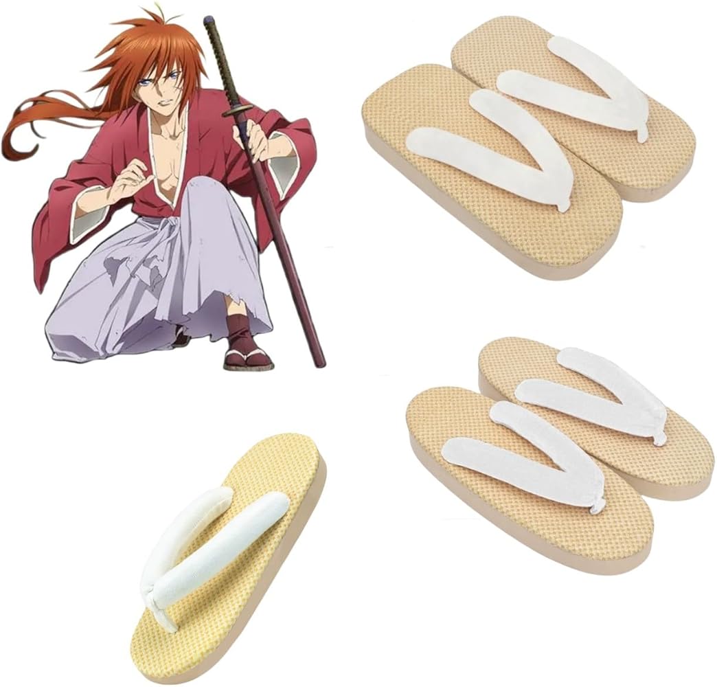 Amazon.co.jp: [VANTAL] Rurouni Kenshin Cosplay Shoes - Meiji Kenshin Romantic Tan- Himura Kenshin CGcosplay Geta Shooting Costume Cosplay School Festival Stage Performance Culture Festival Manyu Exhibition : Hobbies