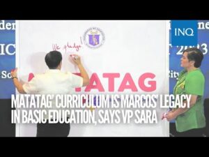Matatag' curriculum is Marcos' legacy in basic education, says VP Sara | Inquirer News