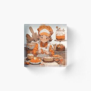 Cute Orange Baking Pastry Chef Anime Girl" Poster for Sale by bubblegoth | Redbubble