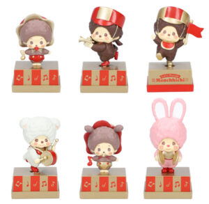 AmiAmi [Character & Hobby Shop] | Shaky! Monchhichi Bobblehead Doll BOX Parade Sepia Gold 6Pack BOX(Pre-order)