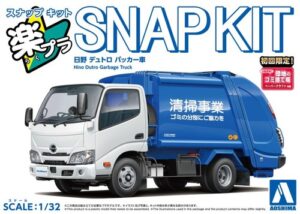Aoshima 1/32 RakuPla Snap Kit No.25-PK for Hino Dutro Garbage Truck