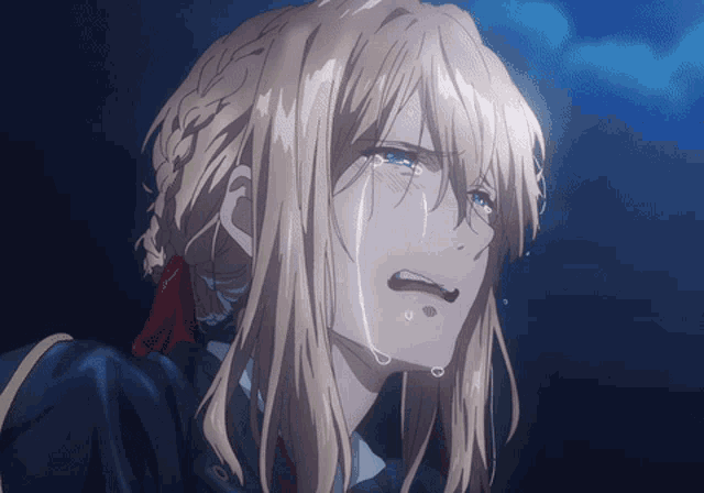 Violet Evergarden Violet GIF - Violet Evergarden Violet Crying - Discover & Share GIFs