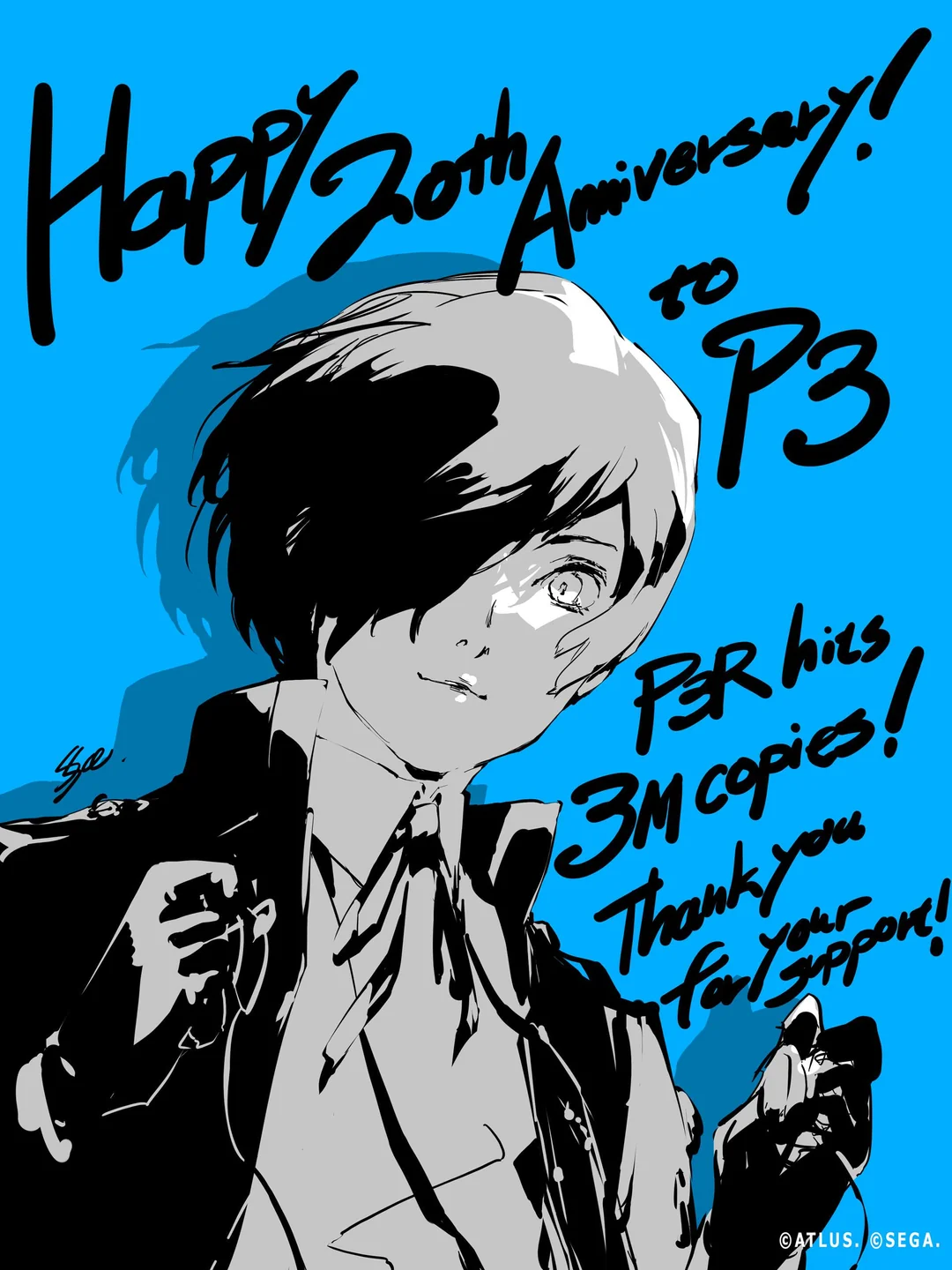 20th anniversary of Persona 3 - commemorative illustration by Shigenori Soejima : r/JRPG