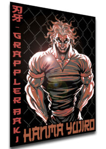 Poster Japanese Style - Baki The Grappler - Yujiro Hanma LL3817