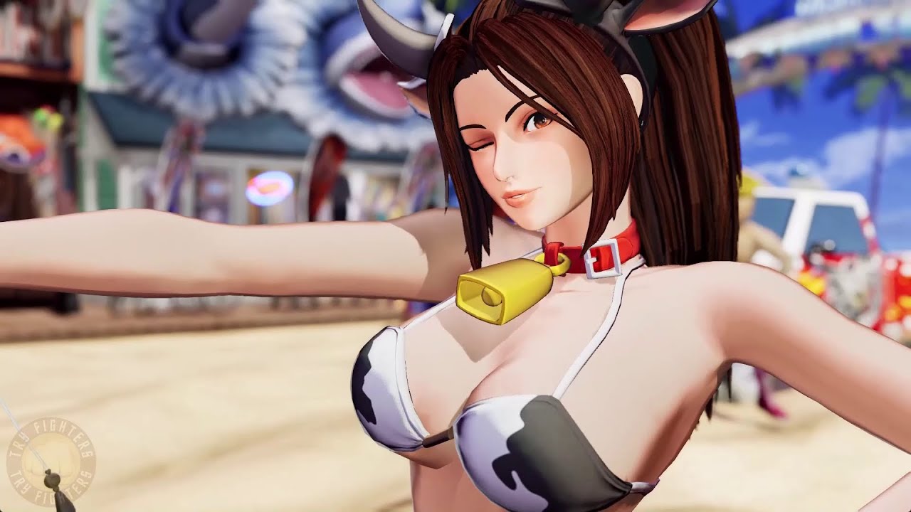 Mai Cow Bikini and SNK Heroines Costumes 🐄 KOF XV mod