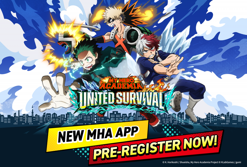 New "My Hero Academia" Game App "My Hero Academia UNITED SURVIVAL" Global Pre-Registration Now Open! | News | KLab.Inc