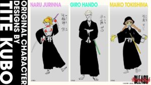 Additional Original Character Designs by Tite Kubo Revealed: ✦Naru Jurinna ✦Giro Hando ✦Maiko Tokishima #BLEACH #BLEACH_mh #MirrorsHigh