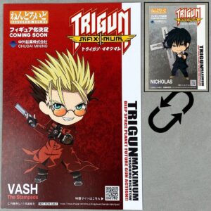 Chugai Mining Trigun Maximum Vash & Wolfwood Nendoroid Reveal Promo Postcard
