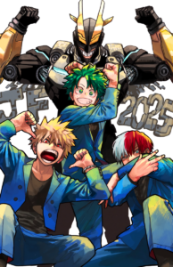 Bakugo Izuku Shoto All Might Art by Horikoshi - 11x17" Poster My Hero Academia
