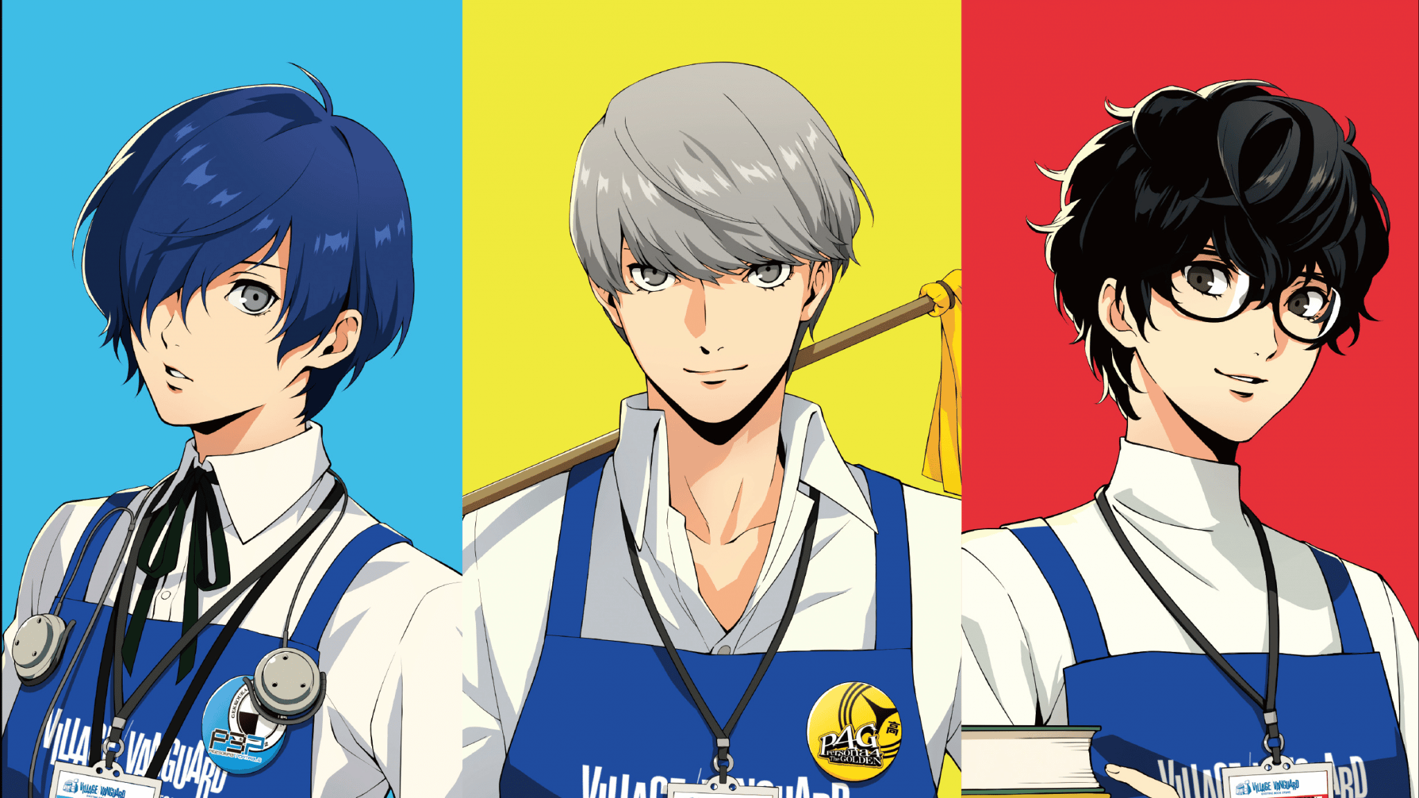 New Persona 3, 4 & 5 Protagonists Illustration Revealed Via Merch Collab - Noisy Pixel