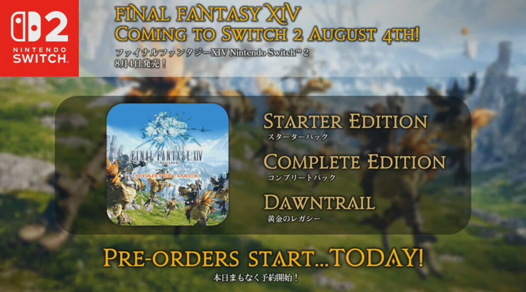 Final Fantasy XIV Launches August 4th 2026 For Switch 2 – NintendoSoup