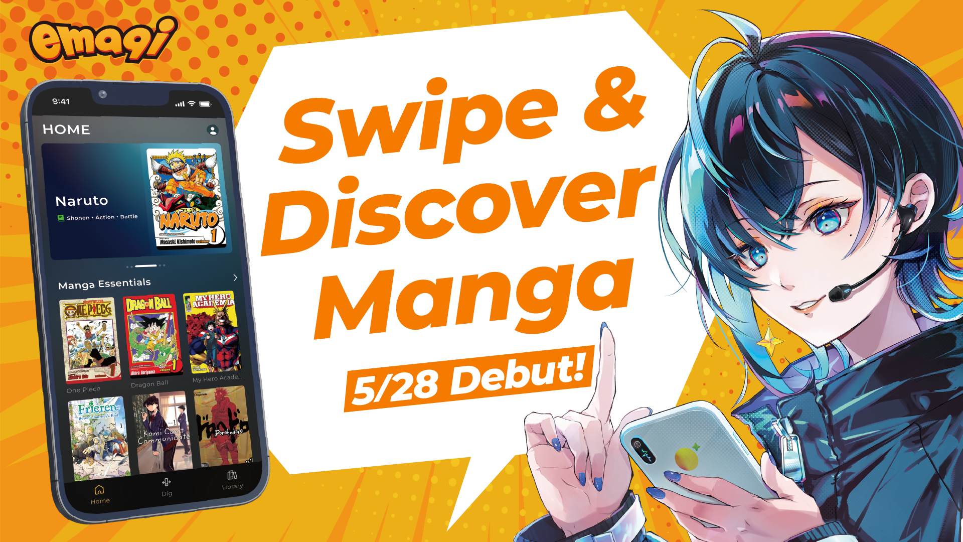 NEWS | “emaqi” – The Next Generation Manga App Debuts with Massive Library, Exclusive Series & Dozens of Launch Bonuses | Orange Inc.
