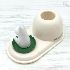 Japan Moomin Toothbrush Stand - Moomintroll : Sitting on Leaf | Kawaii Limited