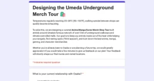 The crew and I from /r/ThisIsOsaka are setting up a 'Downtown Underground Anime, Manga, Character, Game Merch Shop Tour' that moves between shops entirely underground and indoors. If this kind of thing