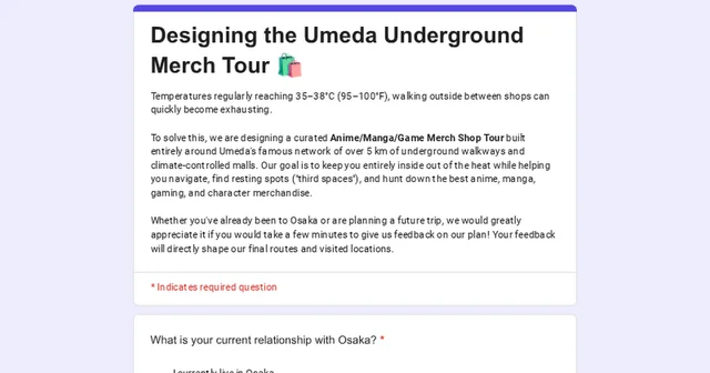The crew and I from /r/ThisIsOsaka are setting up a 'Downtown Underground Anime, Manga, Character, Game Merch Shop Tour' that moves between shops entirely underground and indoors. If this kind of thing