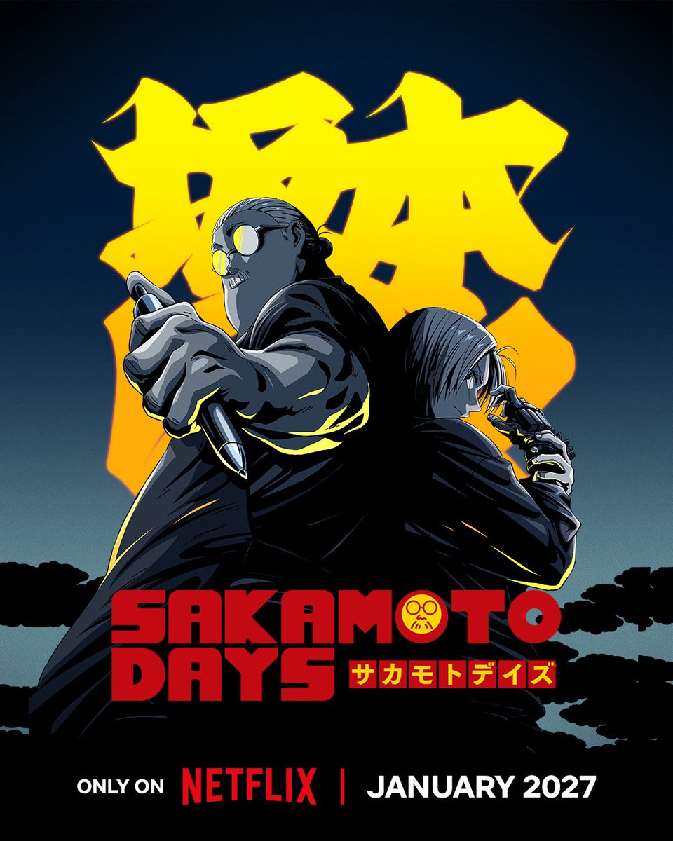 SAKAMOTO DAYS" Season 2 teaser visual 'Other Version' Season 2 begins January 2027, streaming only on Netflix. © Yuto Suzuki/​SHUEISHA, SAKAMOTO DAYS PROJECT