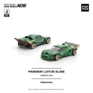 Preorder] POPRACE 1:64 PANDEM LOTUS ELISE - GREEN PR640494 – Horizon Diecast