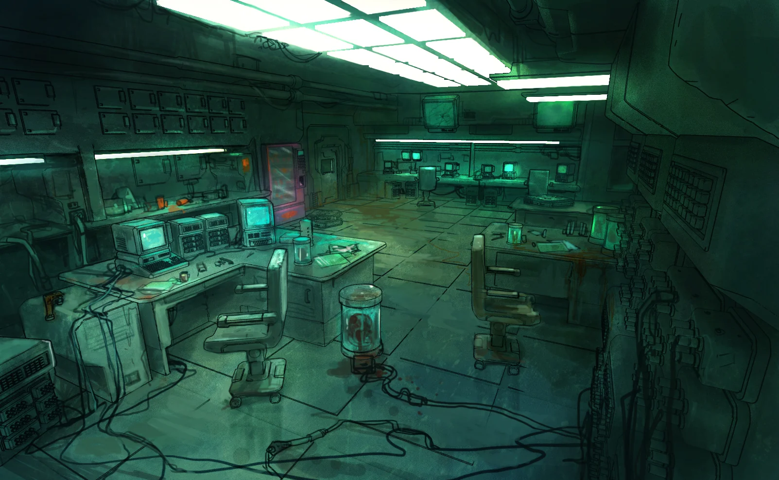 Here's a look at concept art from our sci-fi horror game Ripout which is currently in development! We'd love to hear what you think about the game's environment. : r/IndieGaming