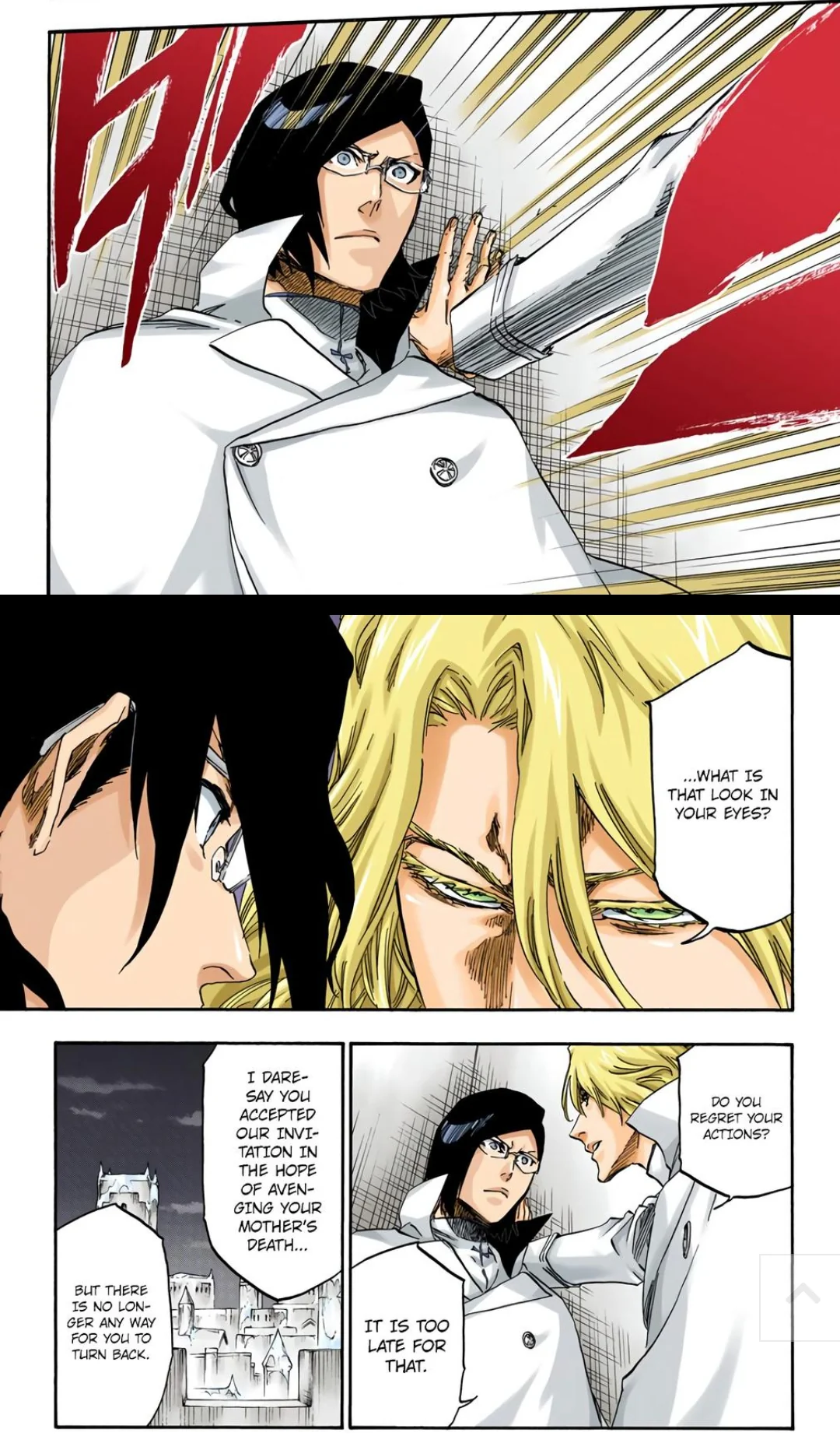 Unforgivable how they removed this panel from the anime I wanted to see Haschwalth rizzing up Uryu. : r/bleach