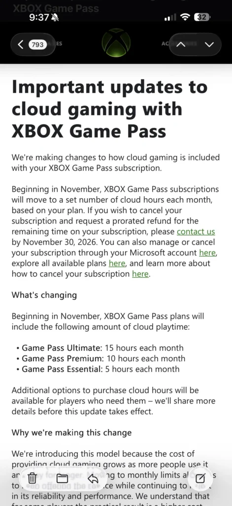 Cloud hour limits : r/XboxGamePass