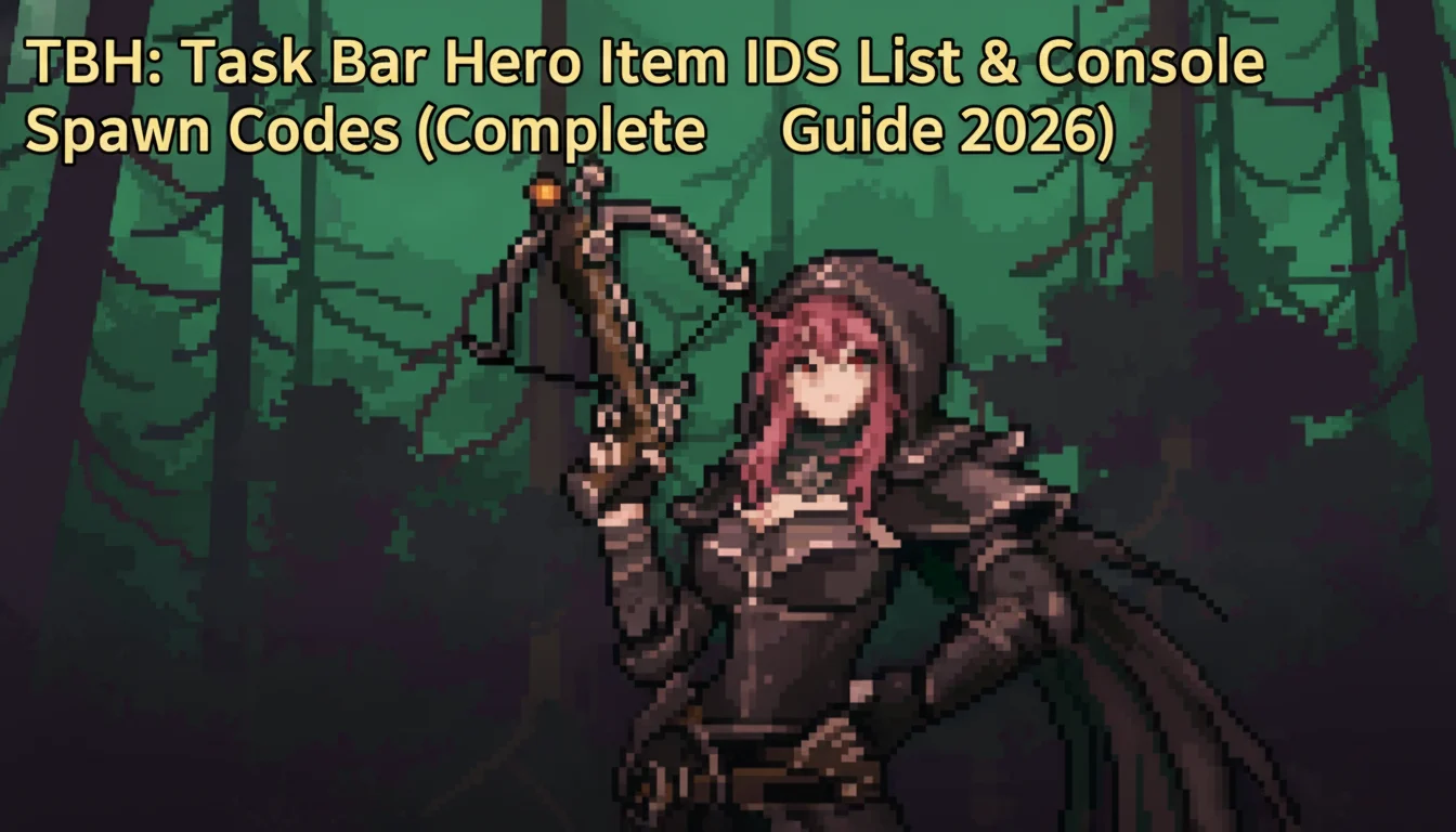 TBH: Task Bar Hero Item IDs List & Console Spawn Codes (Complete Guide 2026)